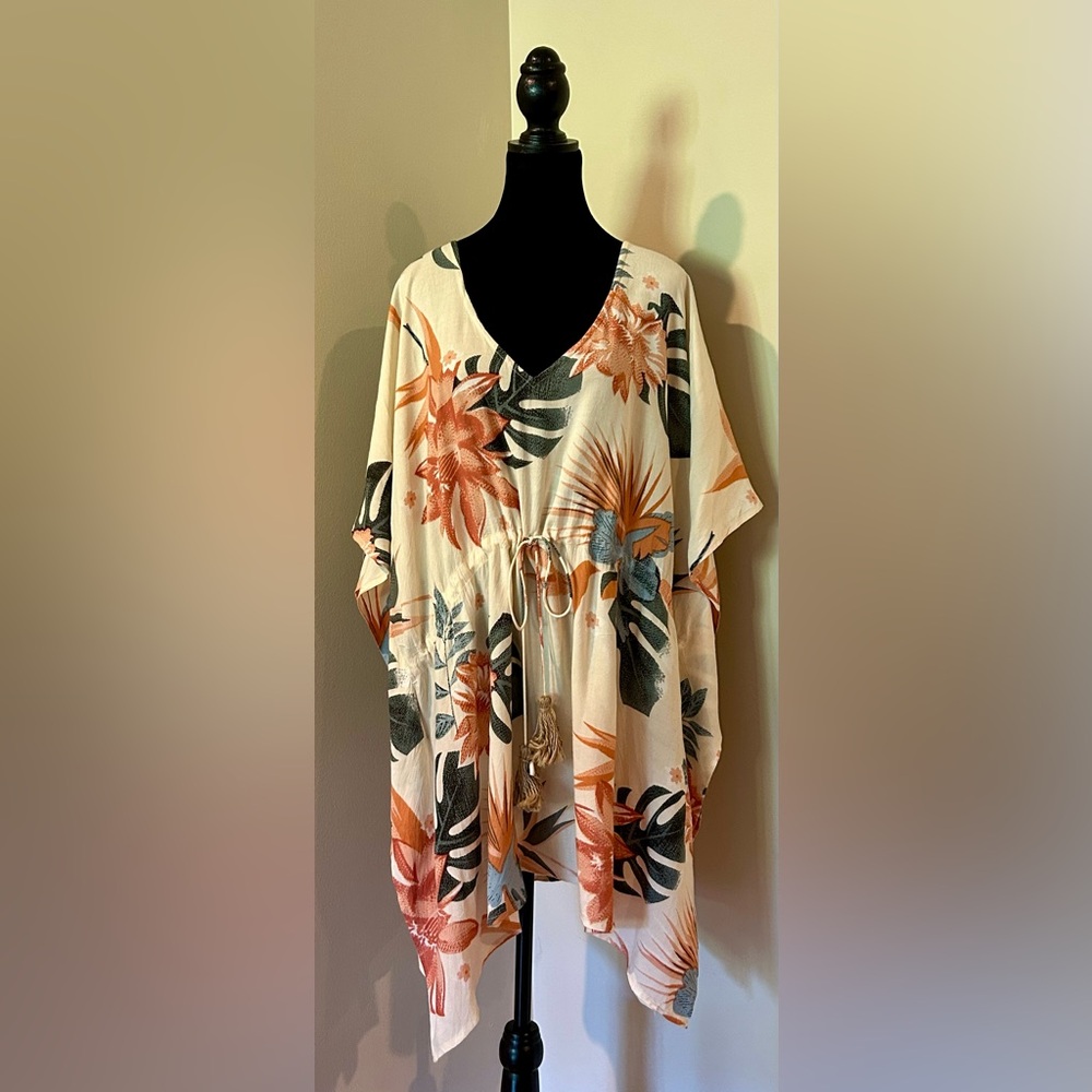 Floral Print Women's Tunic Top